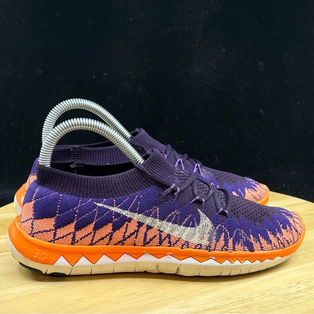 Nike Flyknit 3.0 Women’s Running Sneakers Orange/Purple Size 7
